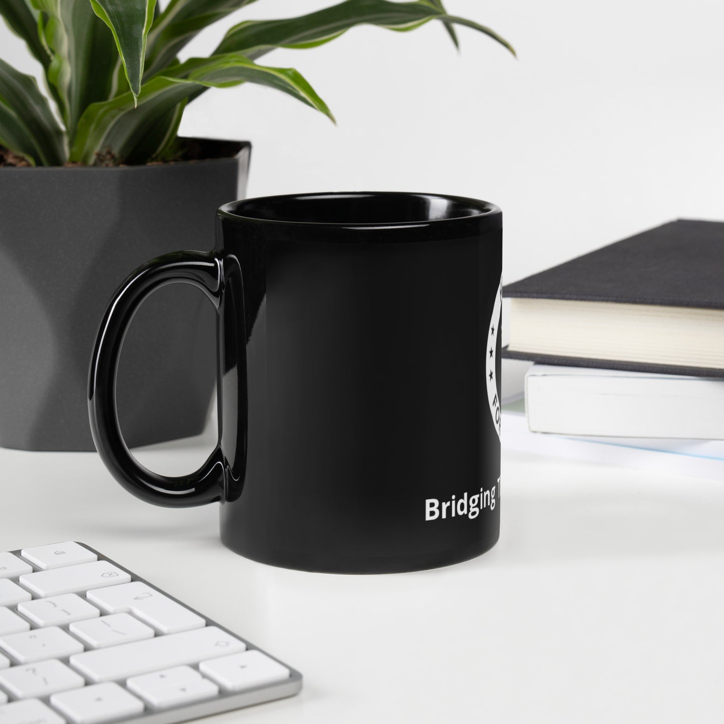 Heads Up For Our Youth Black Glossy Mug