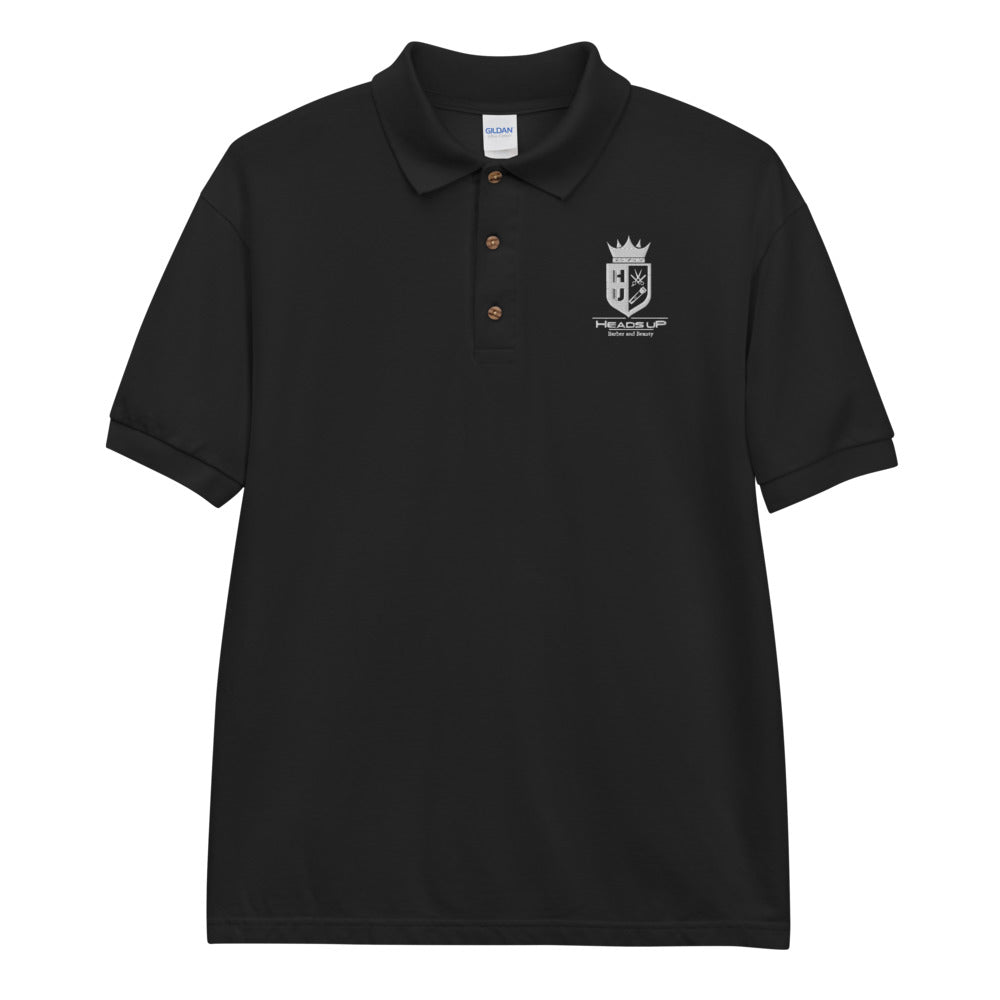 Heads Up Shield Embroidered Polo Shirt