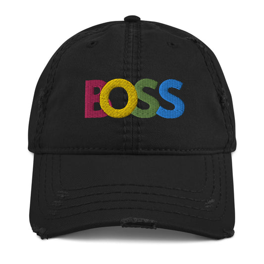 BOSS Distressed Dad Hat by Legend Shaw