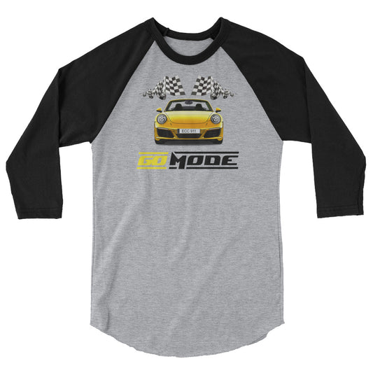 Go Mode Car 3/4 sleeve raglan shirt