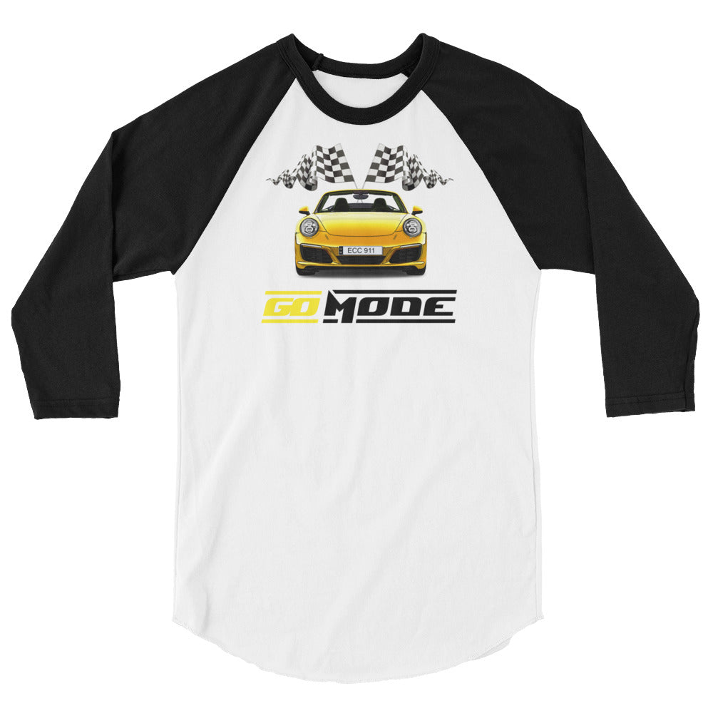 Go Mode Car 3/4 sleeve raglan shirt