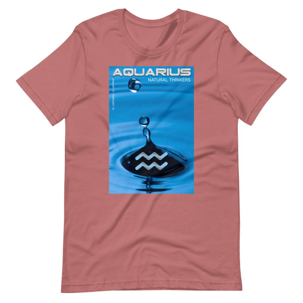 Aquarius Natural Thinker Short-Sleeve Unisex Zodiac T-Shirt