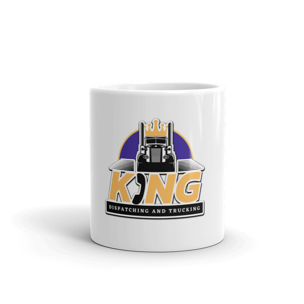 King Dispatch White glossy mug