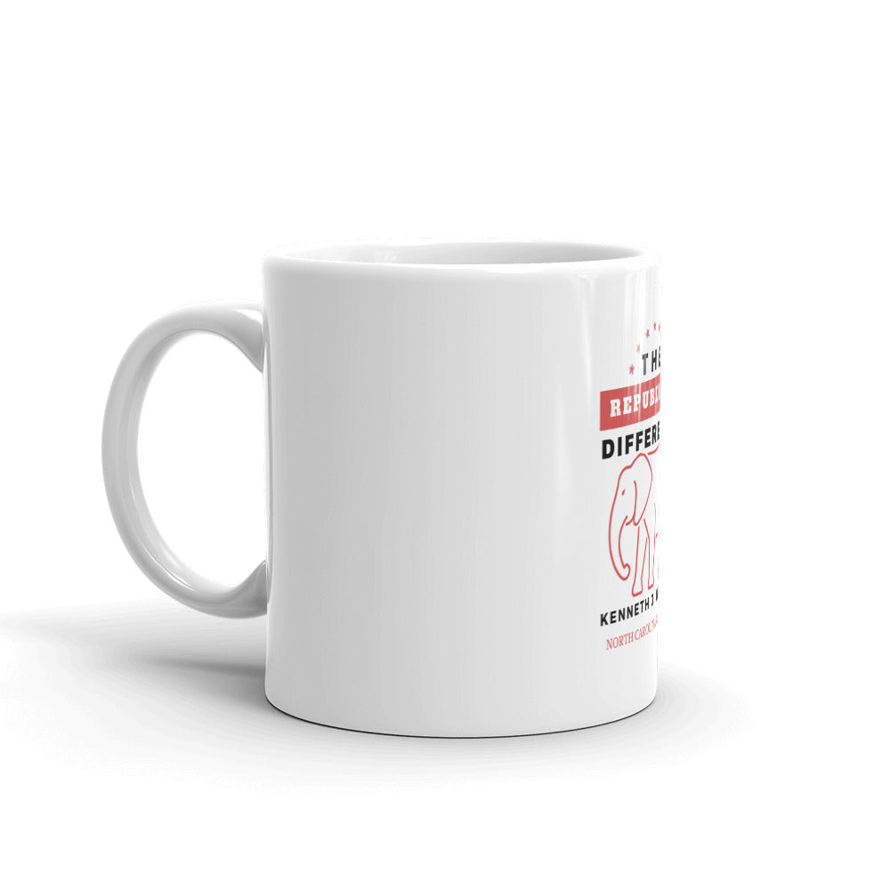 The Republican Difference White glossy mug