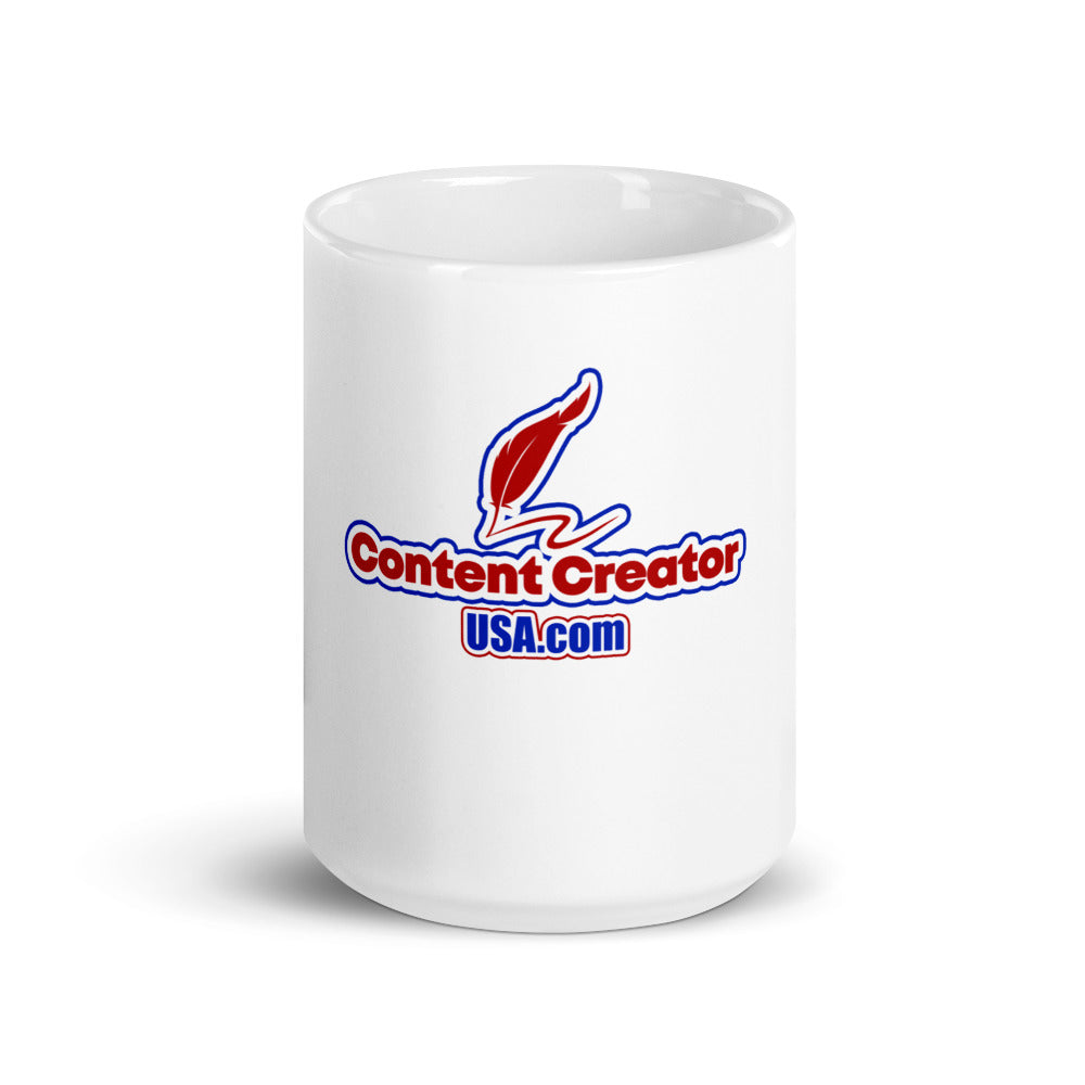 Content Creator White glossy mug