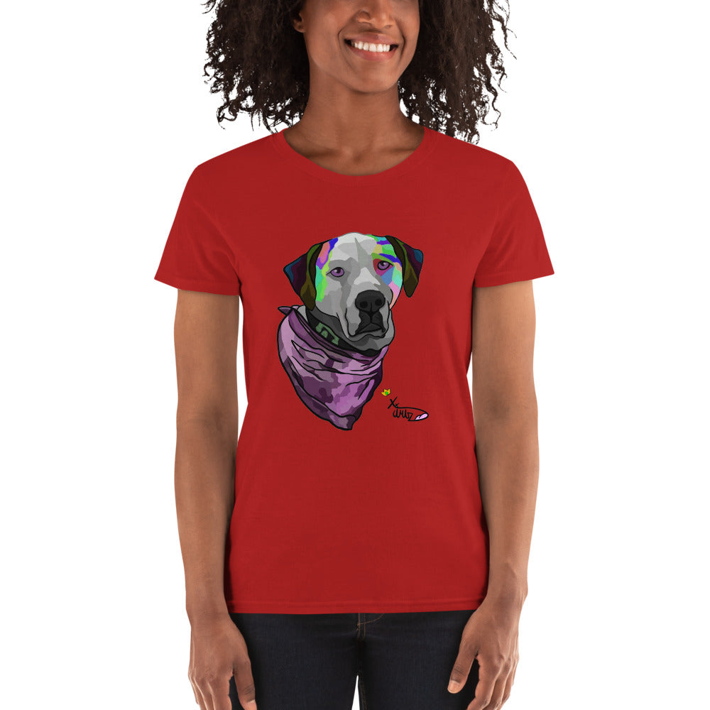 Camo Dog by XX_ART Women's short sleeve t-shirt