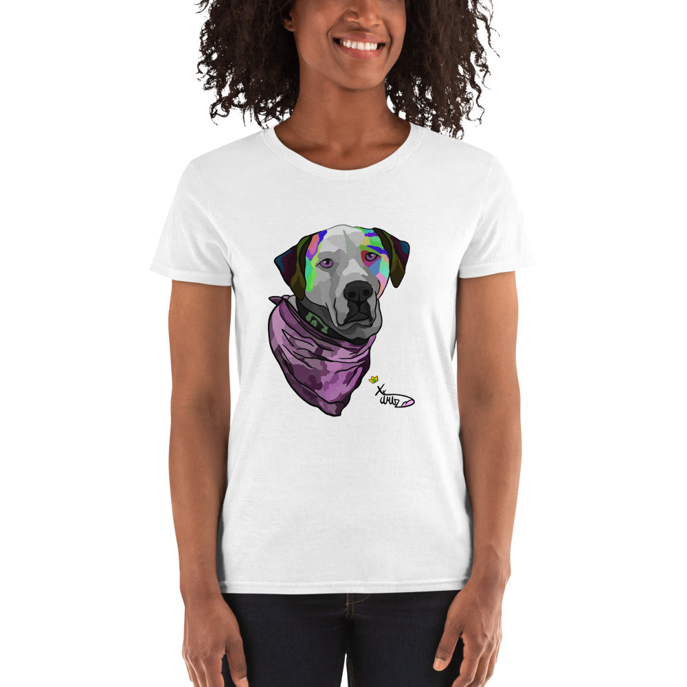 Camo Dog by XX_ART Women's short sleeve t-shirt