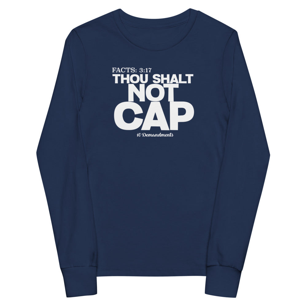Thou Shalt Not Cap Youth long sleeve tee by Legend